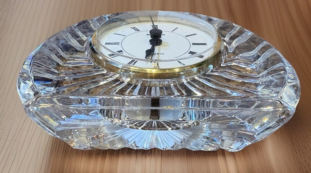 Staiger Half Noon Quartz Crystal Clock, Desk Clock, Germany - Nice!