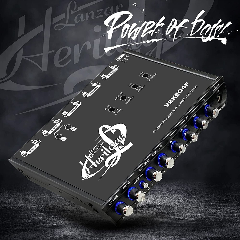 Lanzar VBXEQ4P 4 Band Adjustable Parametric Equalizer