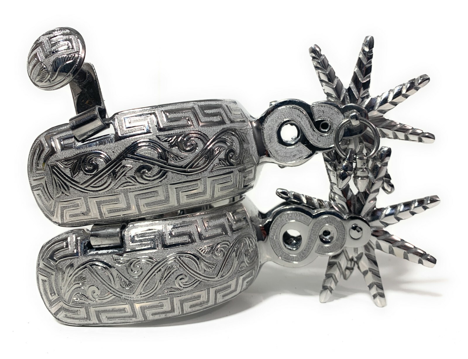 MEXICAN CHARRO SPURS. ESPUELAS CHARRAS FINAS. CHARRO HORSE GEAR, MEXICAN SPURS