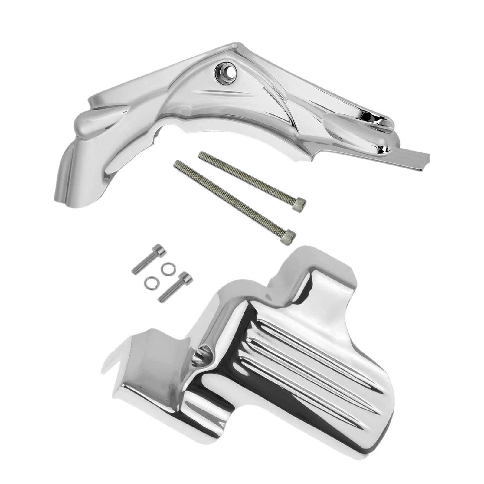 Chrome Cylinder Base Side Cover &Starter Cover Fit For Harley Touring 2007-2016