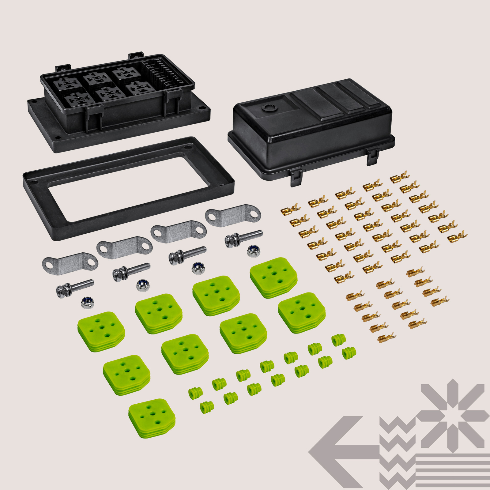 Universal 12V Waterproof Automotive Car 6 Way Fuse Relay Box Module Sealed