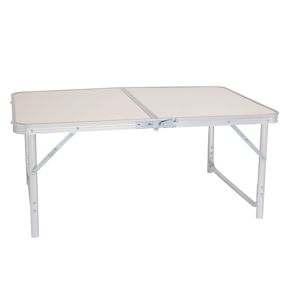 3/4/6FT White Folding Table with Carrying Handle Height Adjustable Lightweight