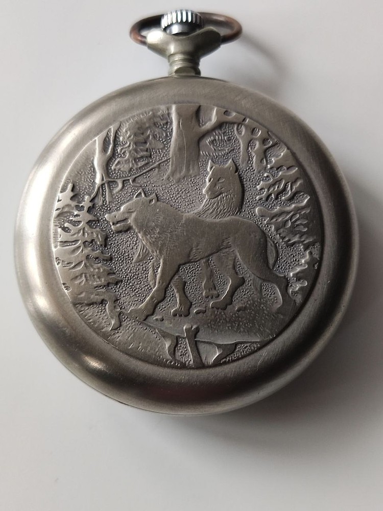 Vintage Pocket Watch Wolfs Mechanical Soviet USSR