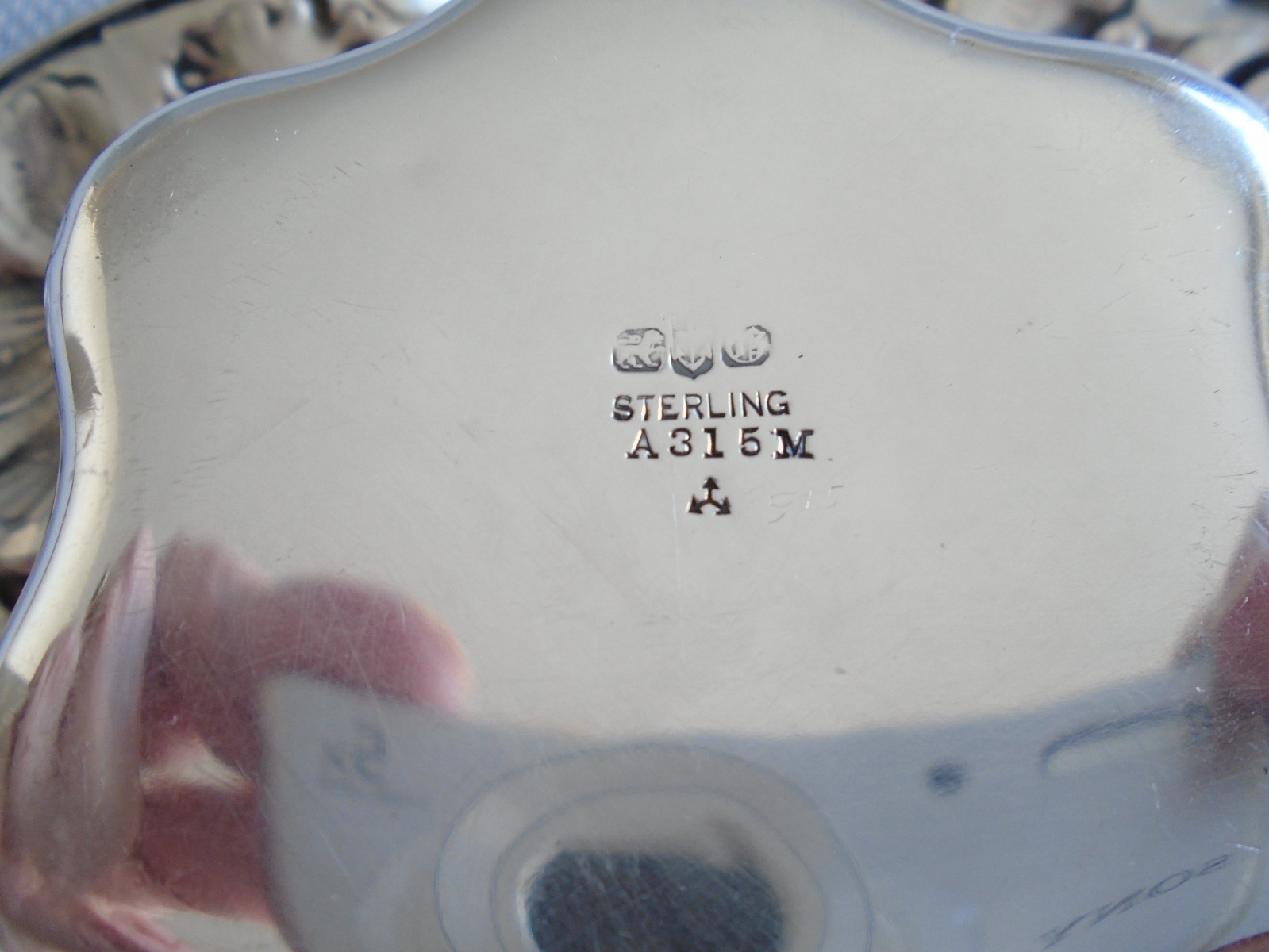 GORHAM STERLING SILVER ~ REPOUSSE DISH BOWL 7" c1898 5.6oz~ ART NEUVEAU BEAUTY!