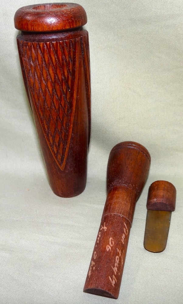 Don Faigley, Lancaster, OH, 6 3/4" 3 Checkered Panel Duck Call