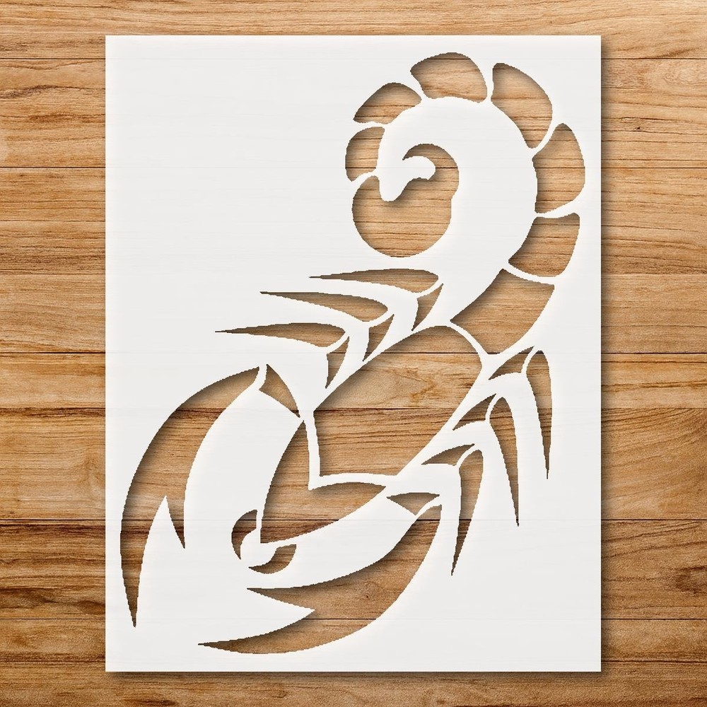 Scorpion Silhouette Wall Art Stencil for Creative Projects - StencilAir
