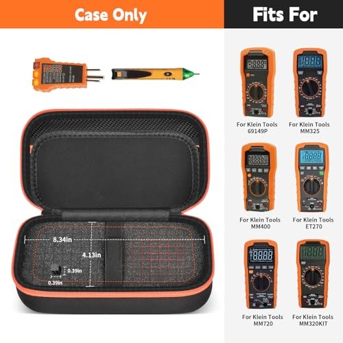 Case Compatible with Klein Multimeter MM325 MM300(69149P) Multi Meter S