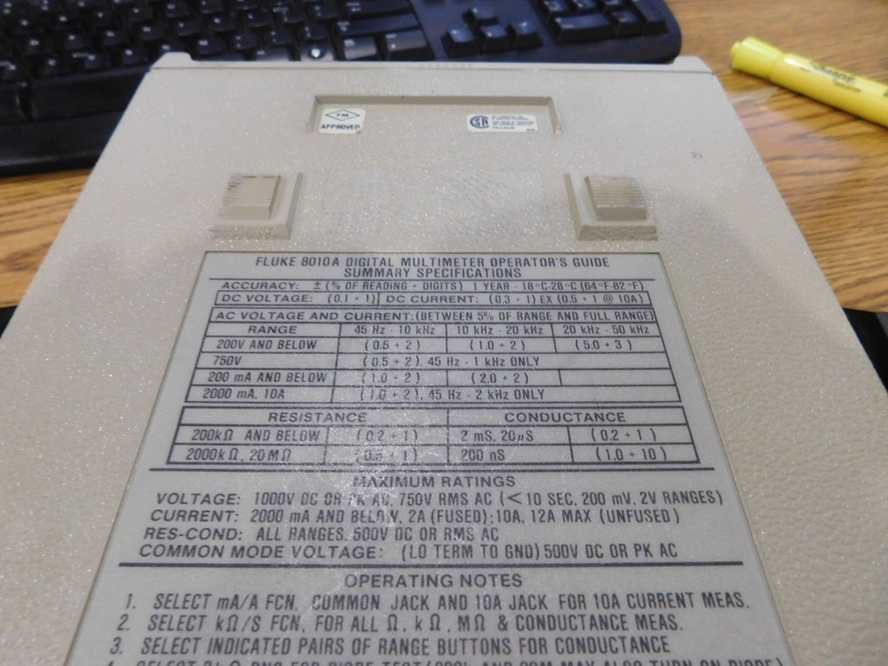 Fluke Model 8010A Digital Multimeter