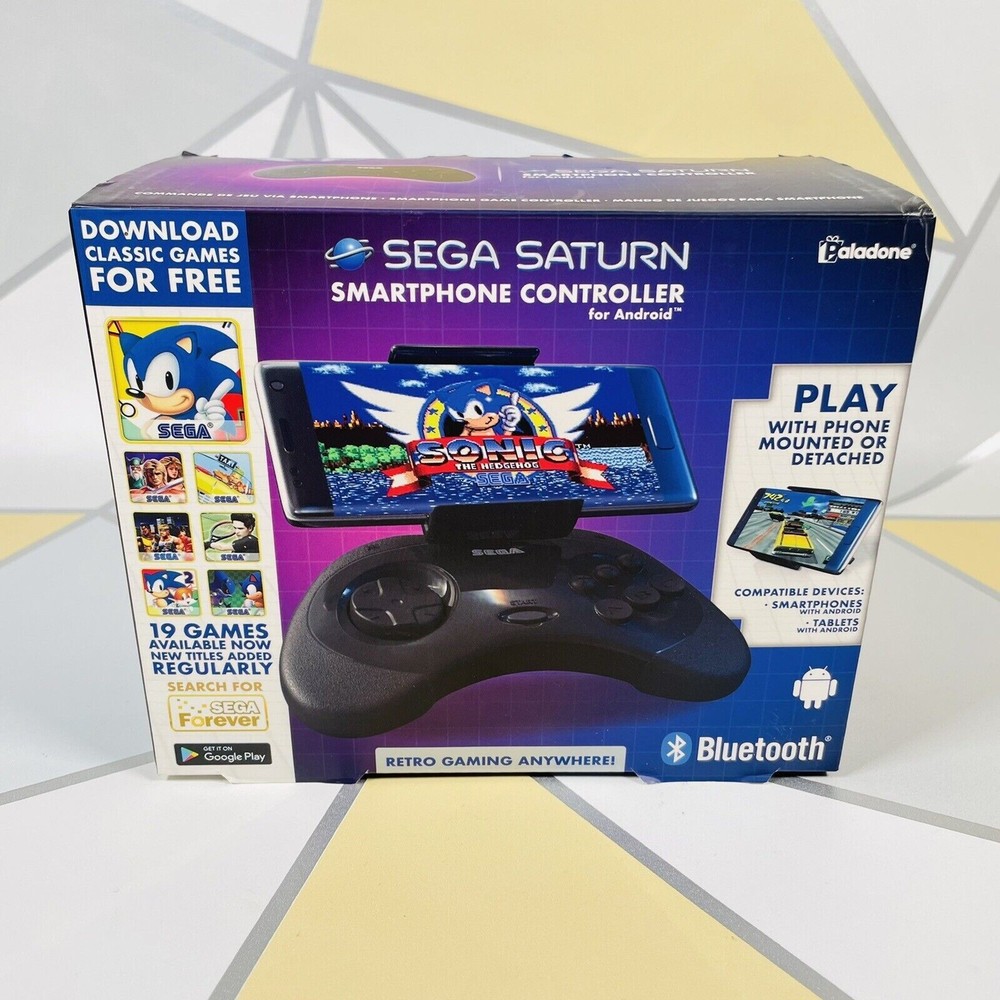 Sega Saturn Smartphone Bluetooth Controller for Android 19 Games inc Sonic 1,2+4