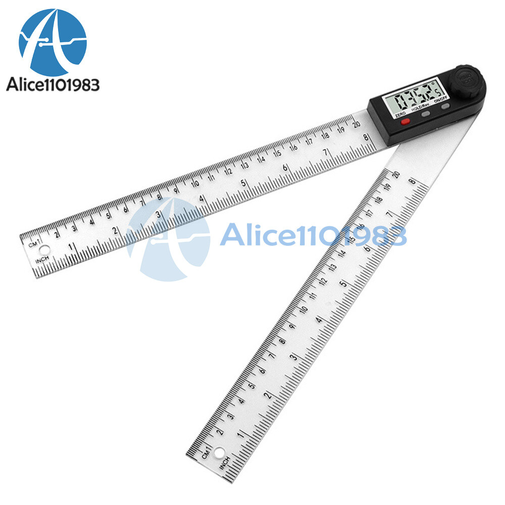 2 in 1 Folding Digital Angle Finder Ruler 0-360° Protractor Measure Gauge Tool