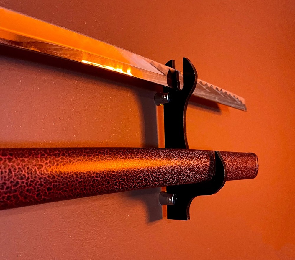 Sword stand, sword hook, acrylic two-layer wall mounted samurai sword stand d...