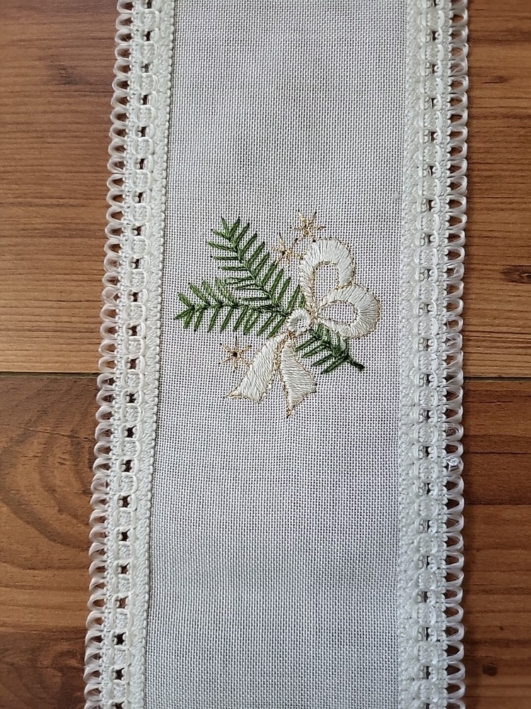 Two Christmas Table runners 64", 66"