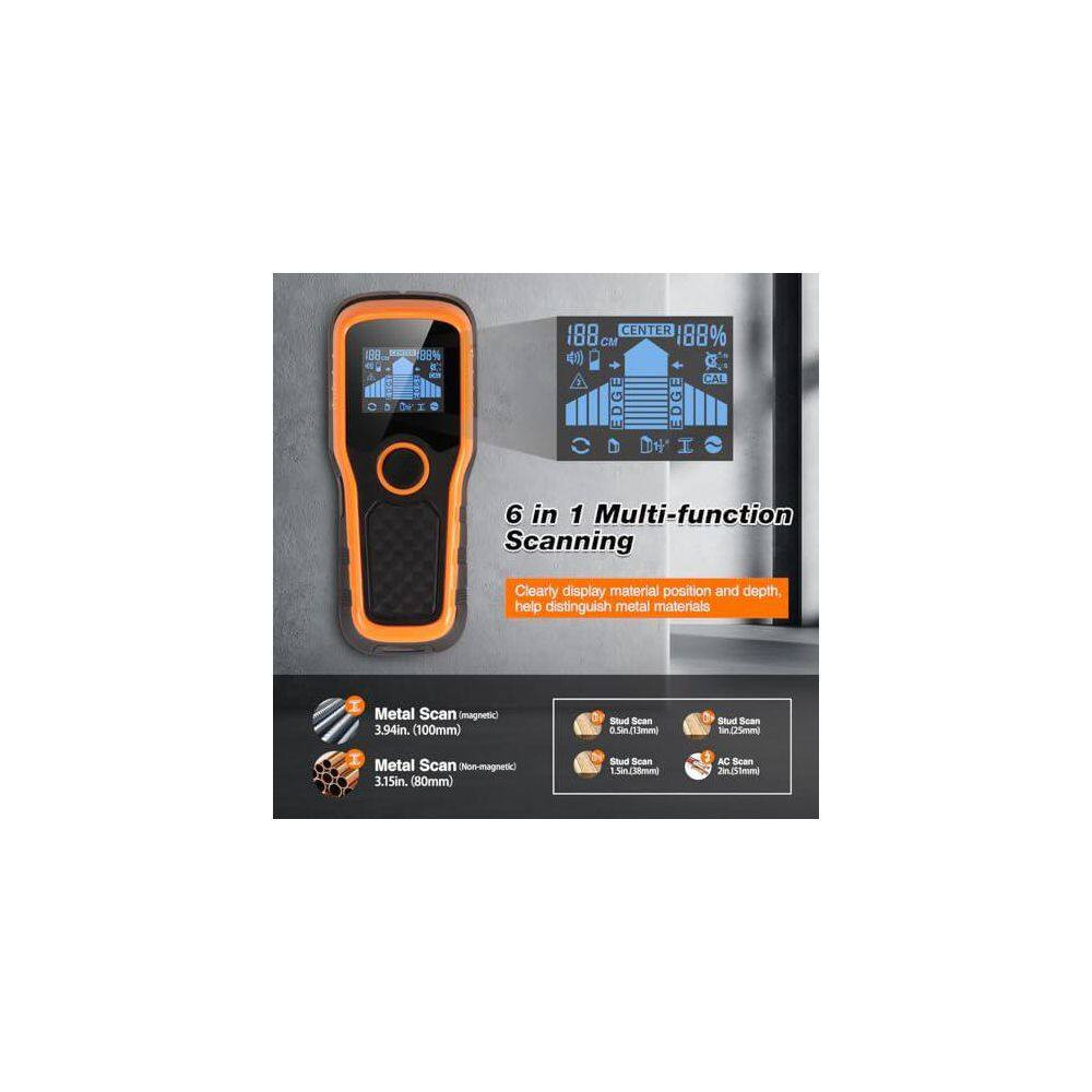 5 in 1 Multifunction Stud Finder Wall Scanner with Upgraded Smart Sensor HD LCD