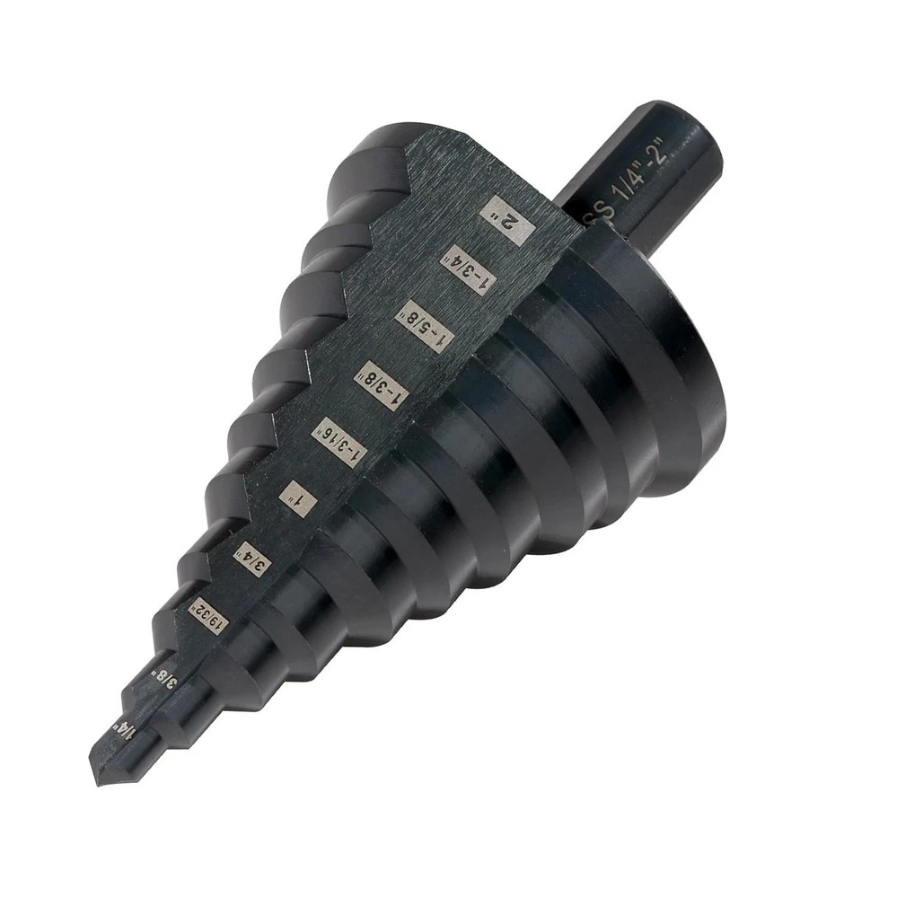 2 Inch High Speed Steel Step Drill bits Doubles Flutes Large Step Bits for Ho...
