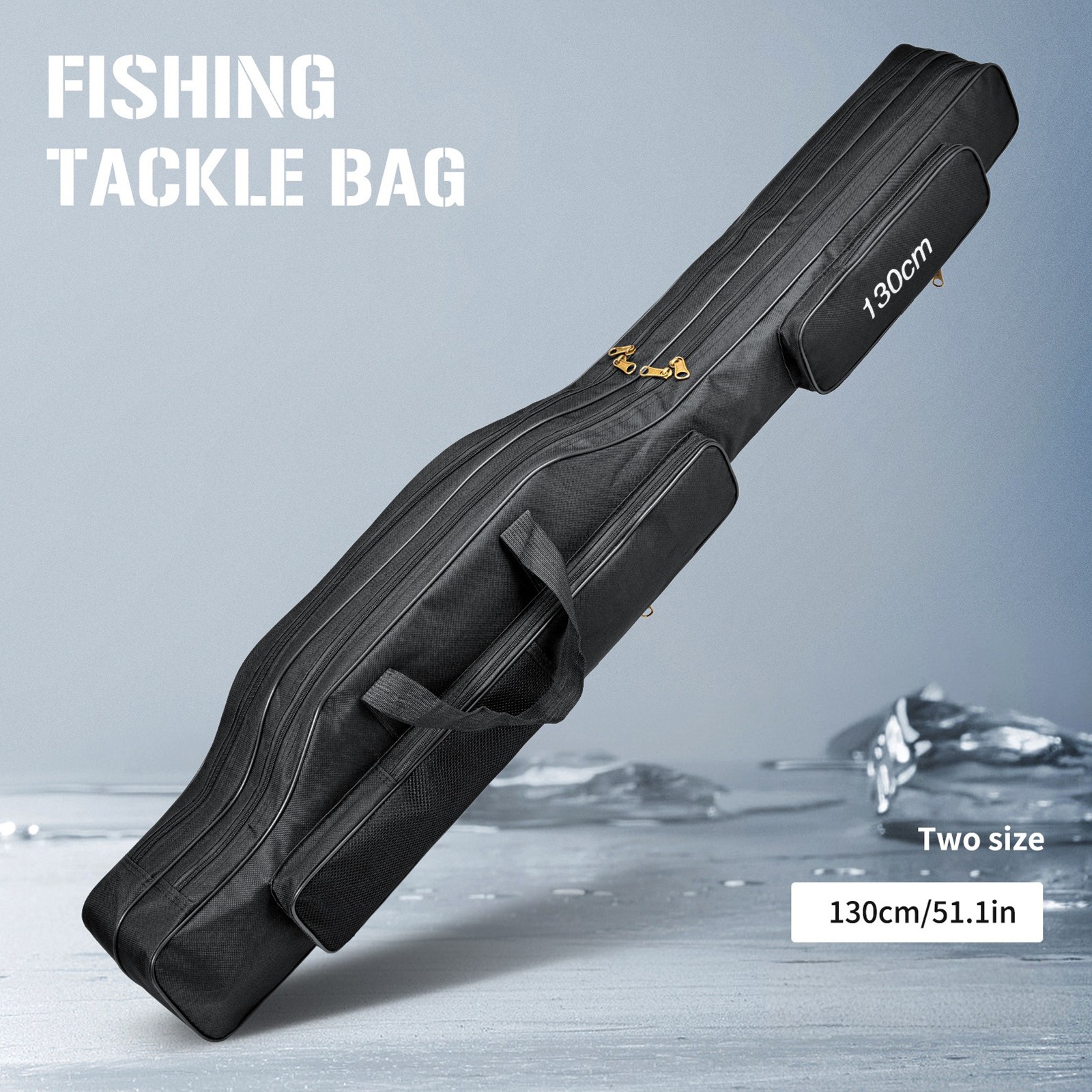 Fishing Rod Case - 3 Layers Fishing Pole Bag Portable Carry Storage Case 130cm