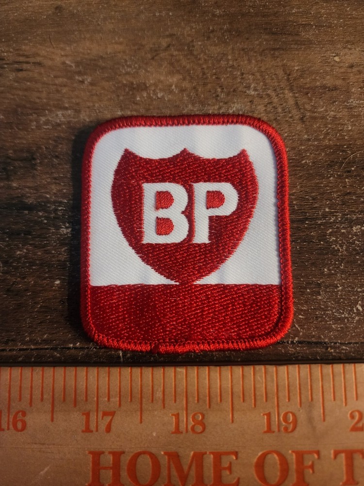 Vintage BP Rectangular Sew On Patch FREE SHIPPING