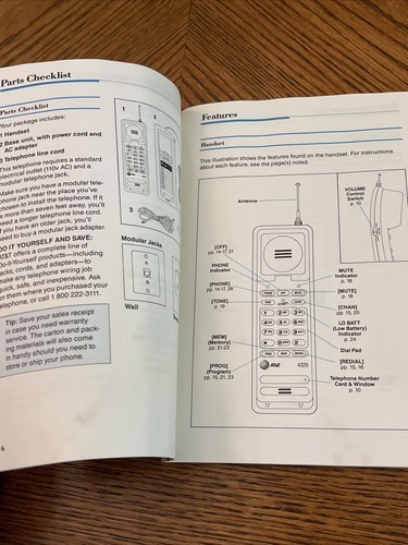 ATT 4320 Cordless Phone Manual Guide Original