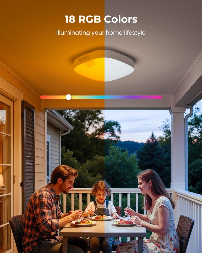 Shower Lights IP65 Waterproof, Motion Sensor Ceiling Light, Rechargeable Clos...