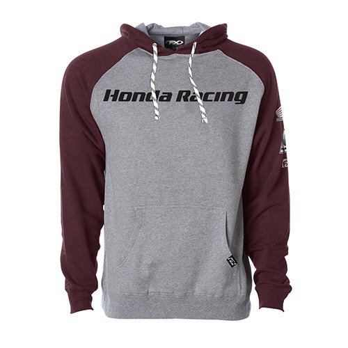 HONDA RACING pullover / gray-burgandy  2X