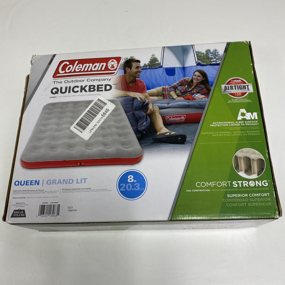 COLEMAN QUEEN SIZED QUICKBED AIR BED 8" C1A