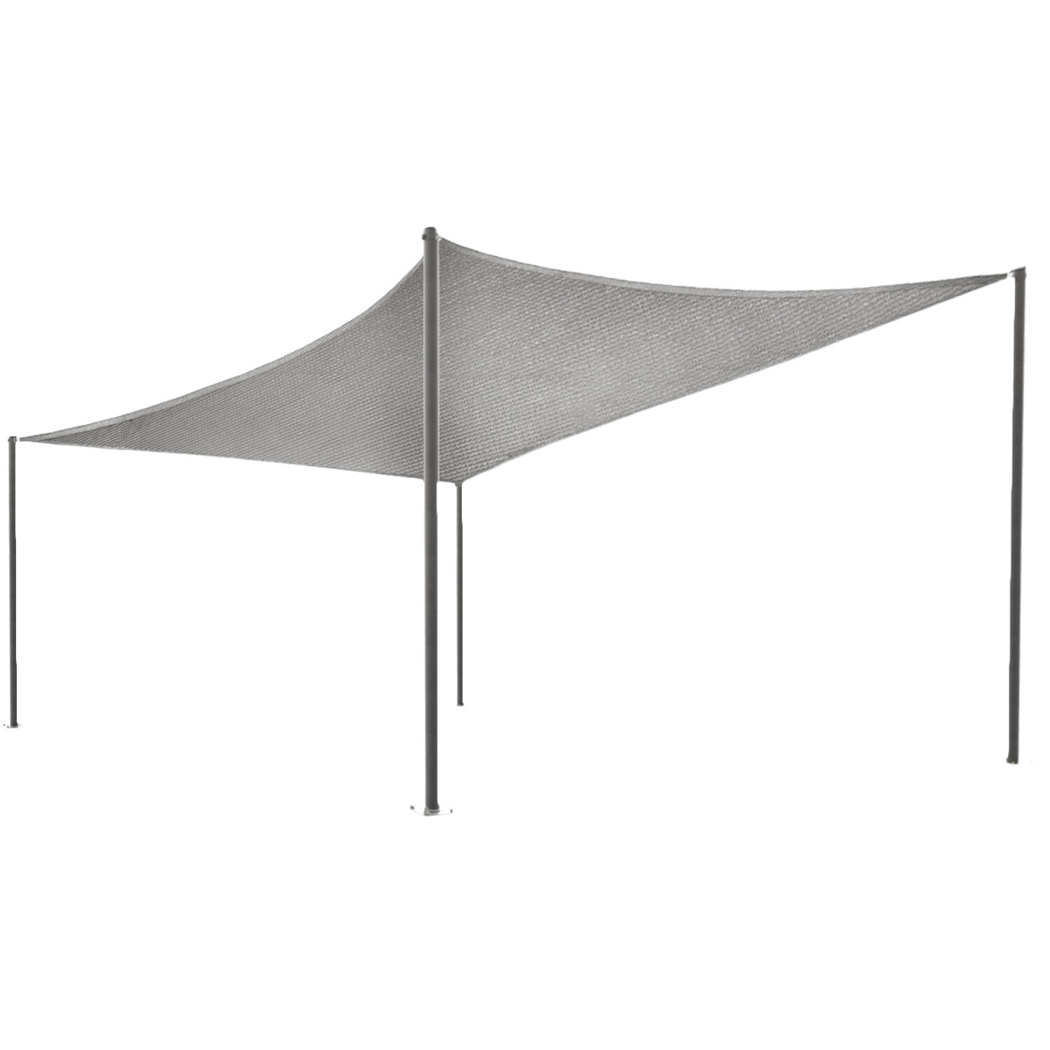 Shade Sail Rectangle Awning Outdoor Garden Sun Canopy Shelter Cover w/Kits Gray