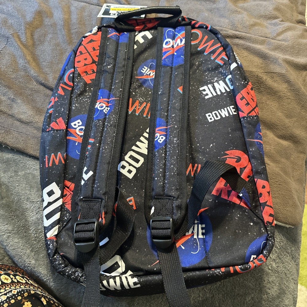 New David Bowie Backpack Black Large Print