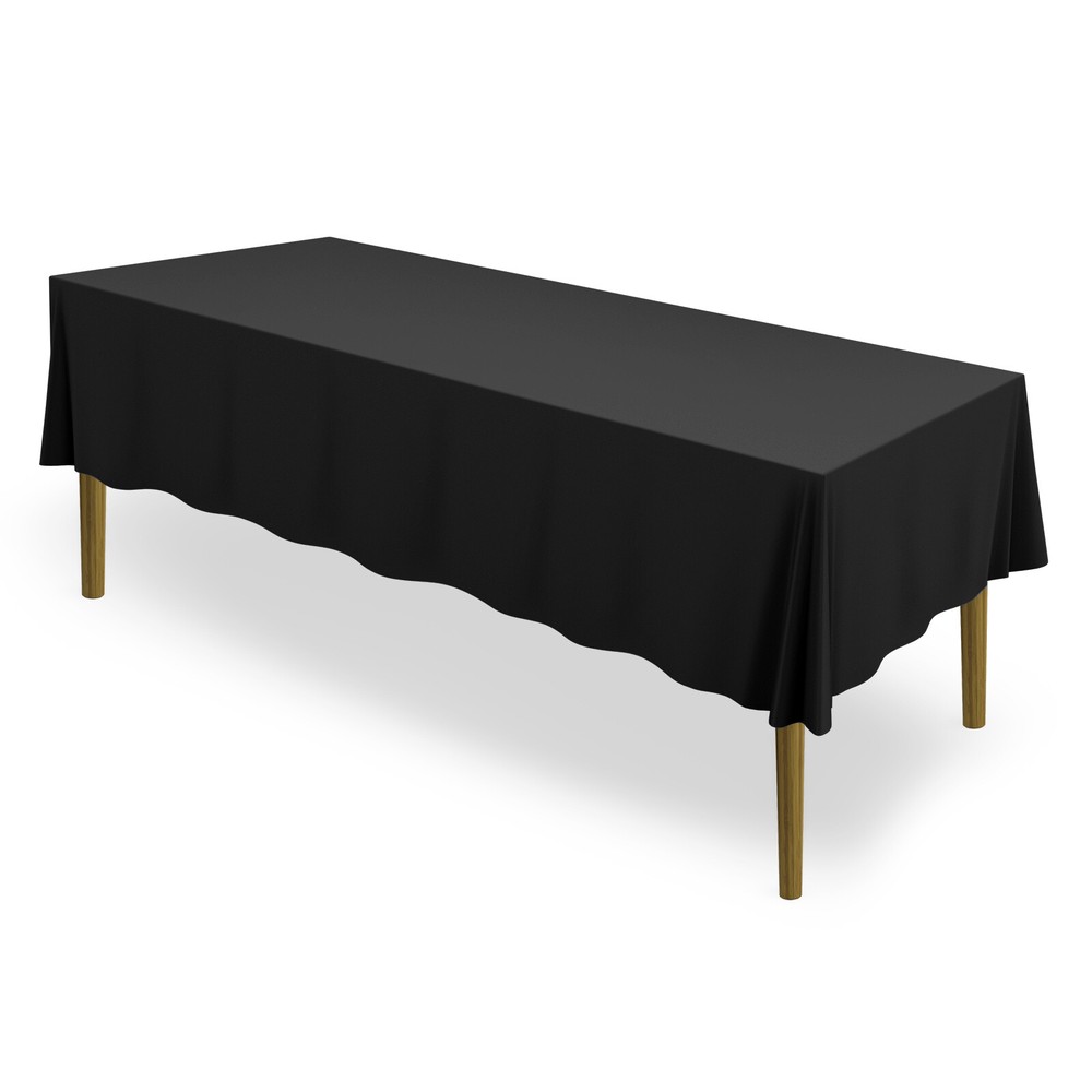 20 Pack 60" x 102" Rectangular Polyester Fabric Tablecloths for Wedding - Black
