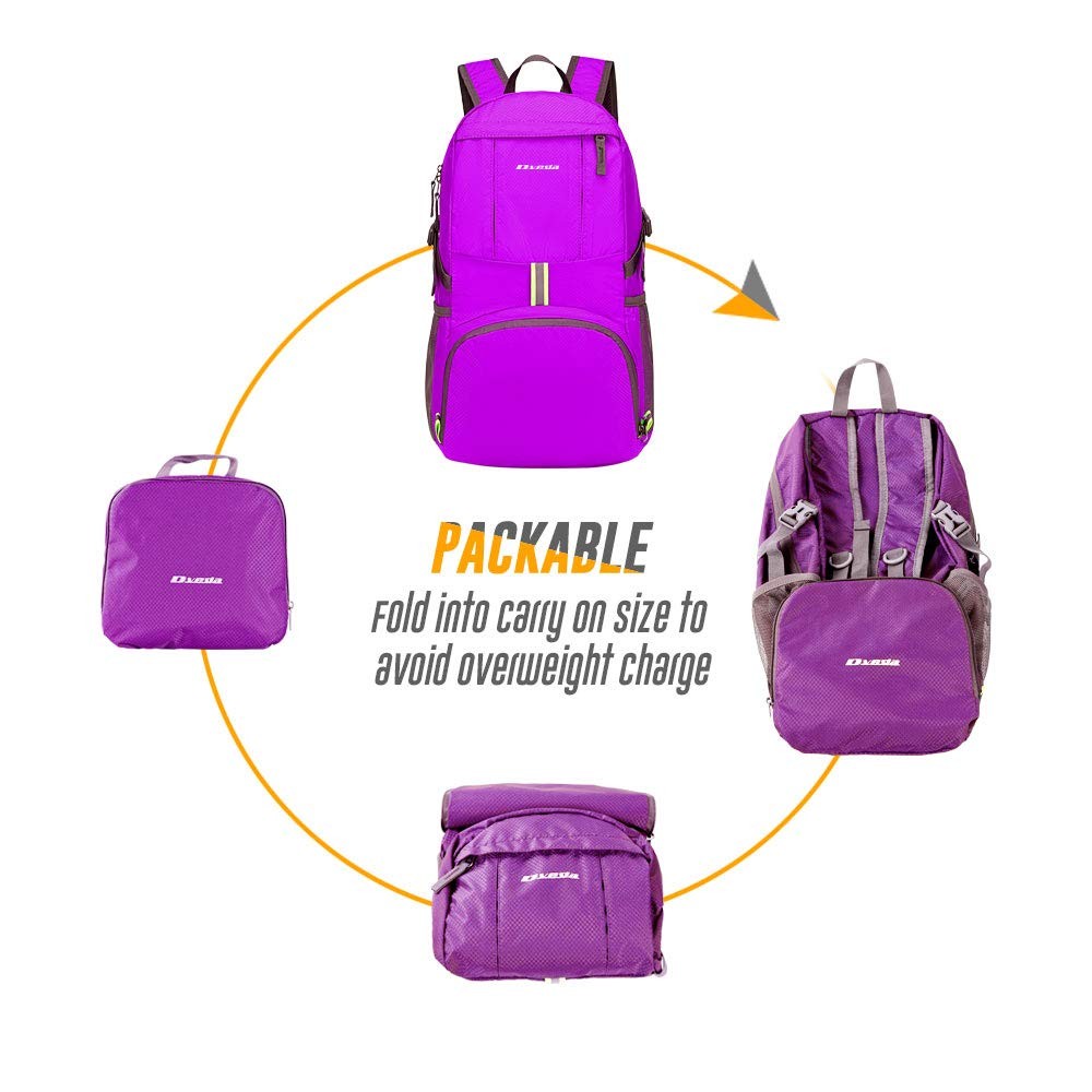 35L Lightweight Packable Backpack Waterproof Durable Hiking Travel Backpack D...