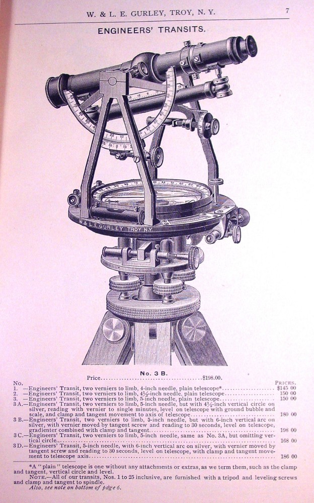 1892 Gurley Surveying & Drafting Insts. Catalog