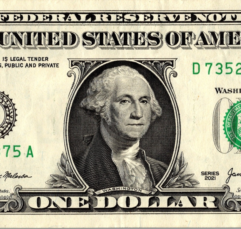 Four Pair Fancy Serial Number One Dollar Bill