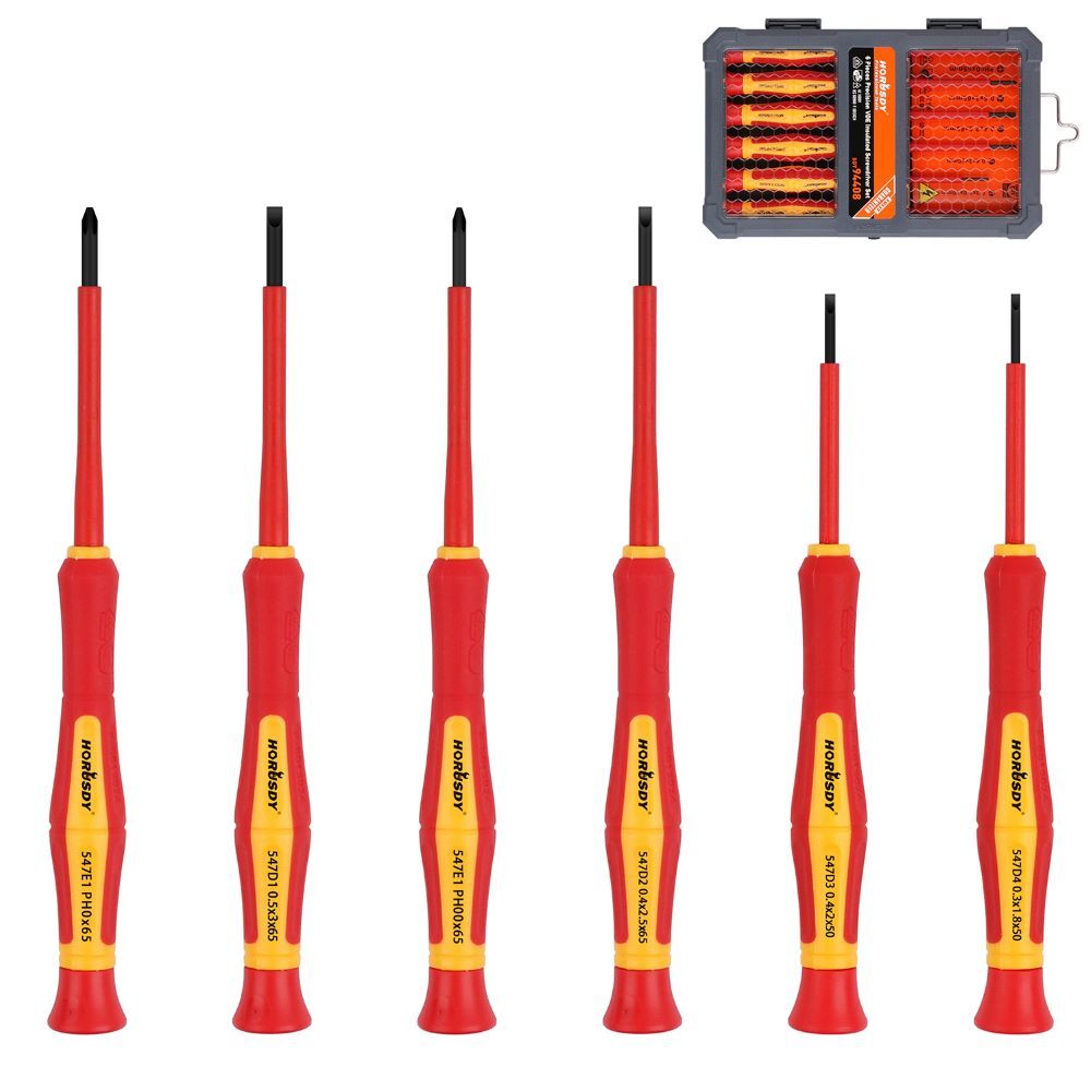 1000V 6 Mini Insulated Screwdriver Set Magnetic Tip Electrician Slotted Phillips