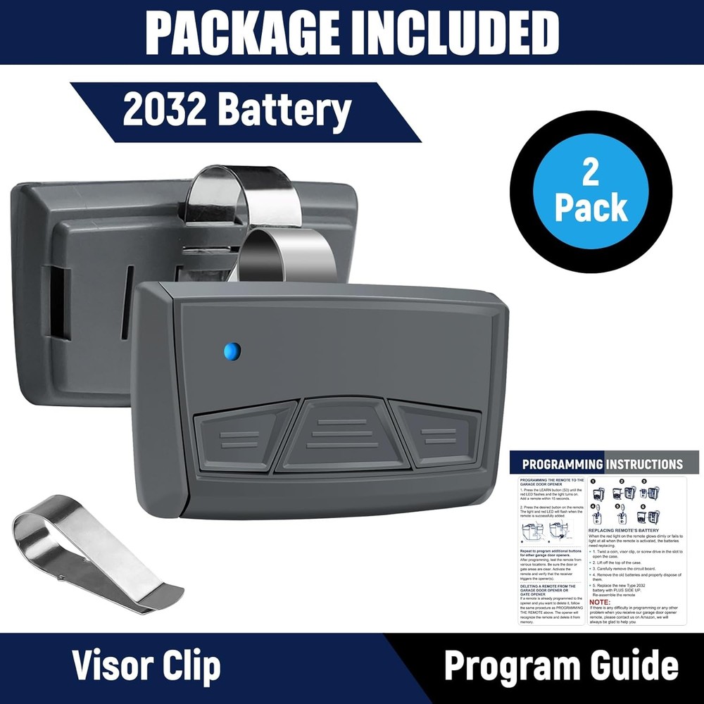 MMT103 Remote Replace for Mighty Mule Gate Opener Remote, 3-Button Transmitter C