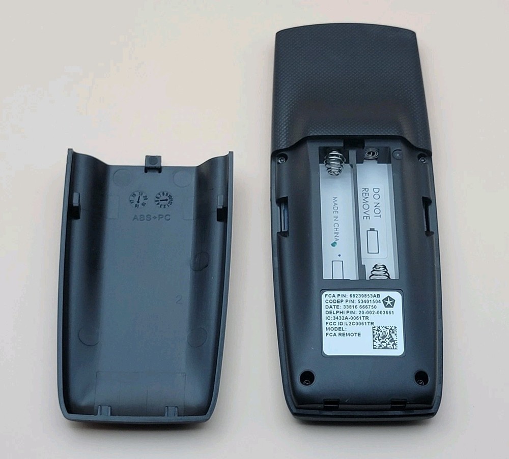 2017-2021 Chrysler Pacifica Infared Wireless Remote - Black [Tested]