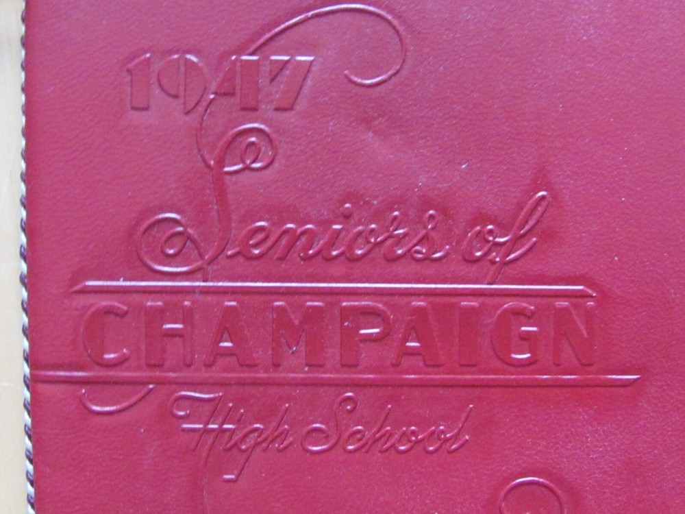 1947 CHAMPAIGN IL HIGH SCHOOL SENIOR COMMENCEMENT PROGRAM CARD