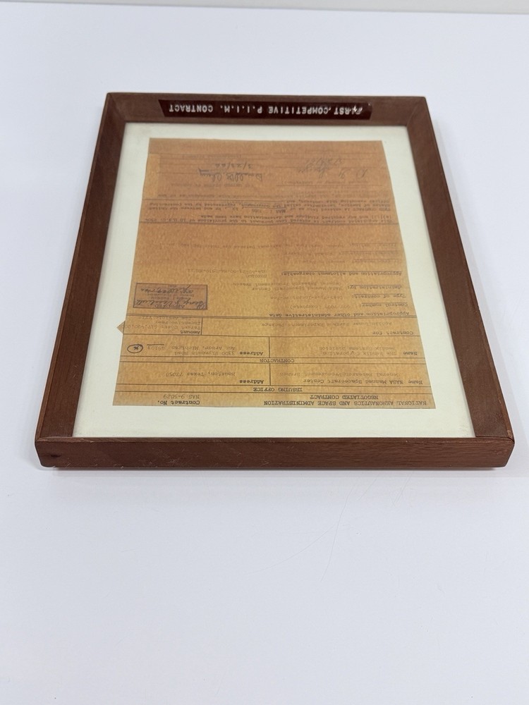 ORIGINAL NASA APOLLO CONTRACT With BENDIX CORP dated 1966 APOLLO LUNER SPACE ✅📝