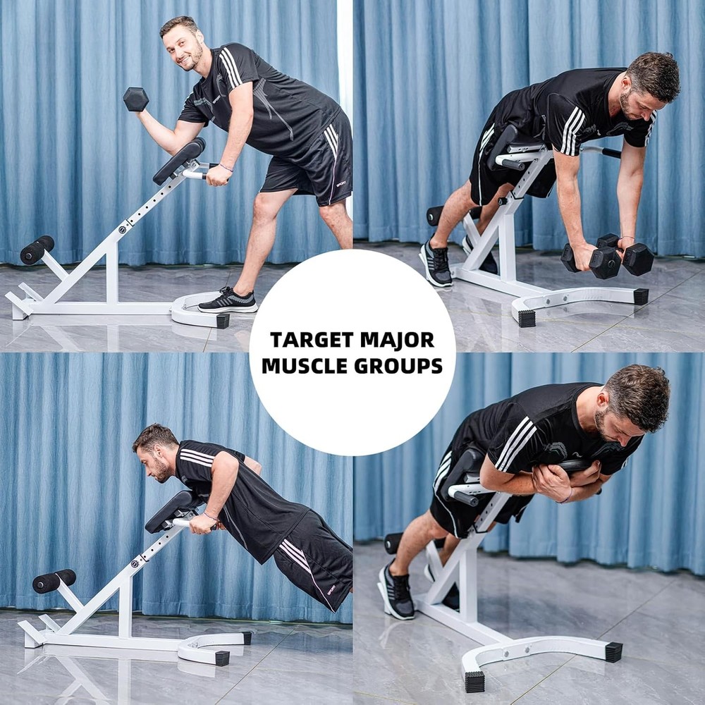 Roman Chair Ultra Extended Bench Adjustable Height Back Exercise Machine