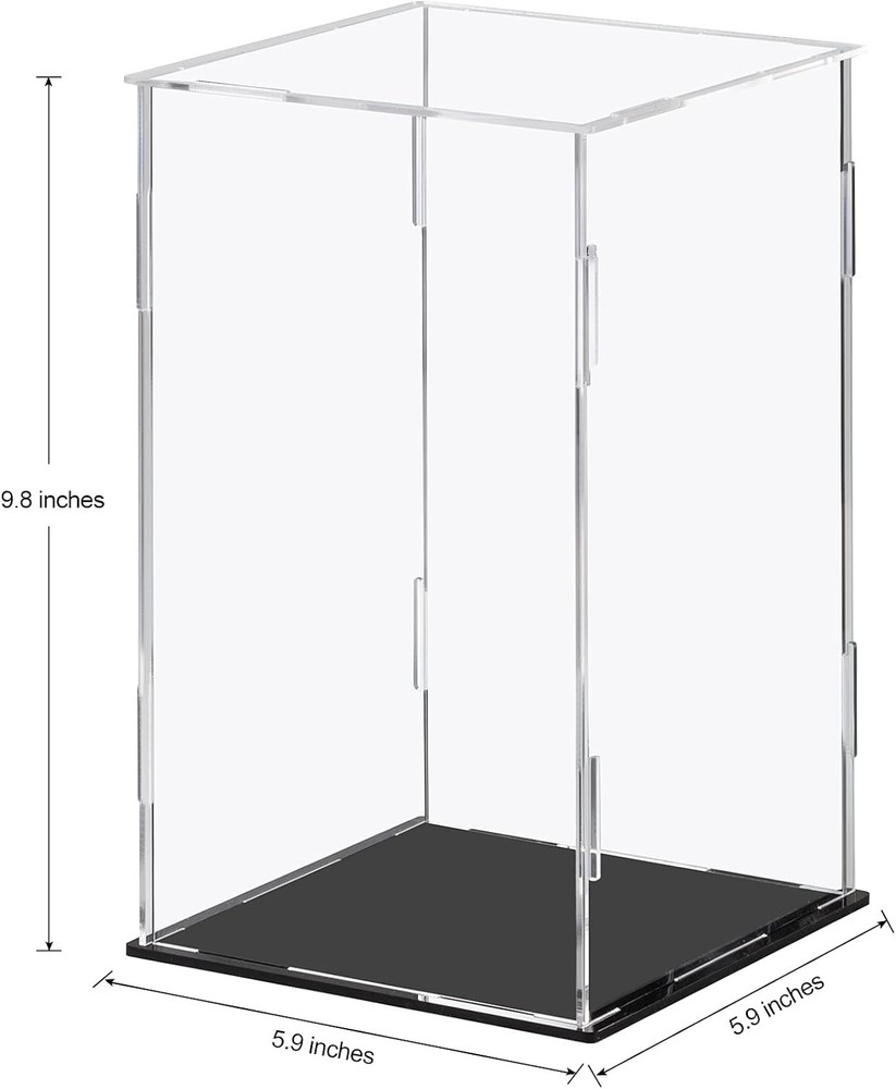 Acrylic Display Case Clear Display Box with Mirror Countertop Cube for Collec...
