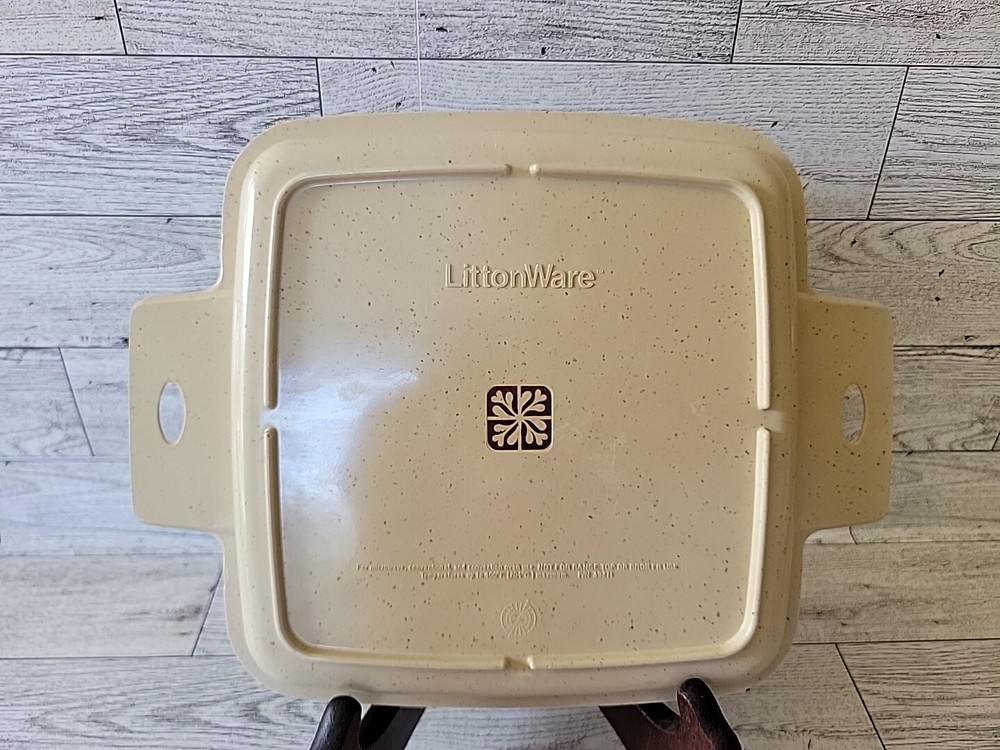 LittonWare Oven Microwave Cookware Square 39271 Divided REPLACEMENT LID ONLY