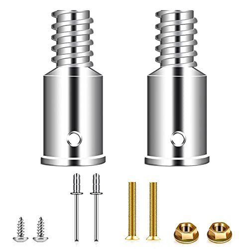2 Pack 1 Inch Thread Tip Replacement Repair Kit Extension Pole Adapter Tips