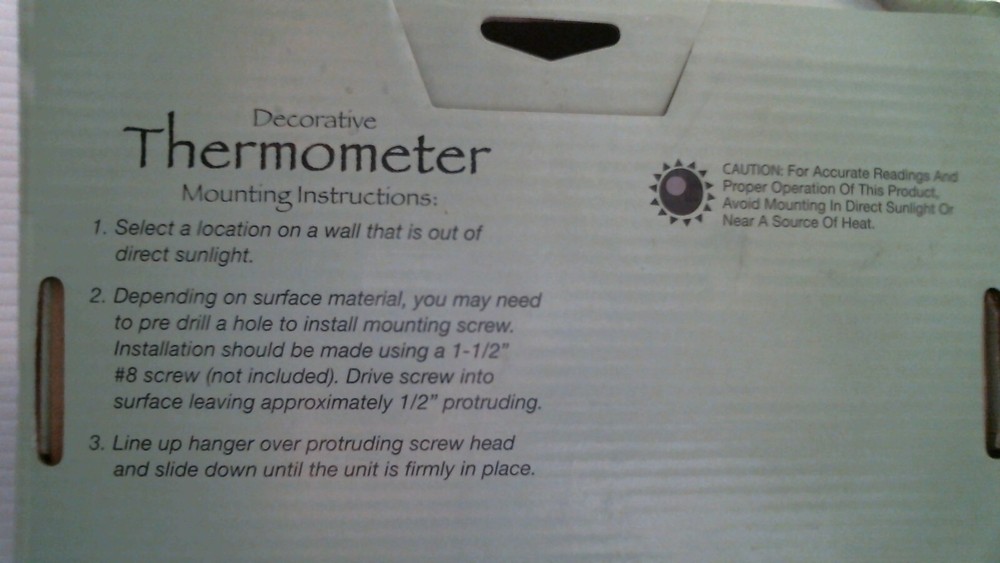 Springfleid Decorative Thermometer (91581) FS