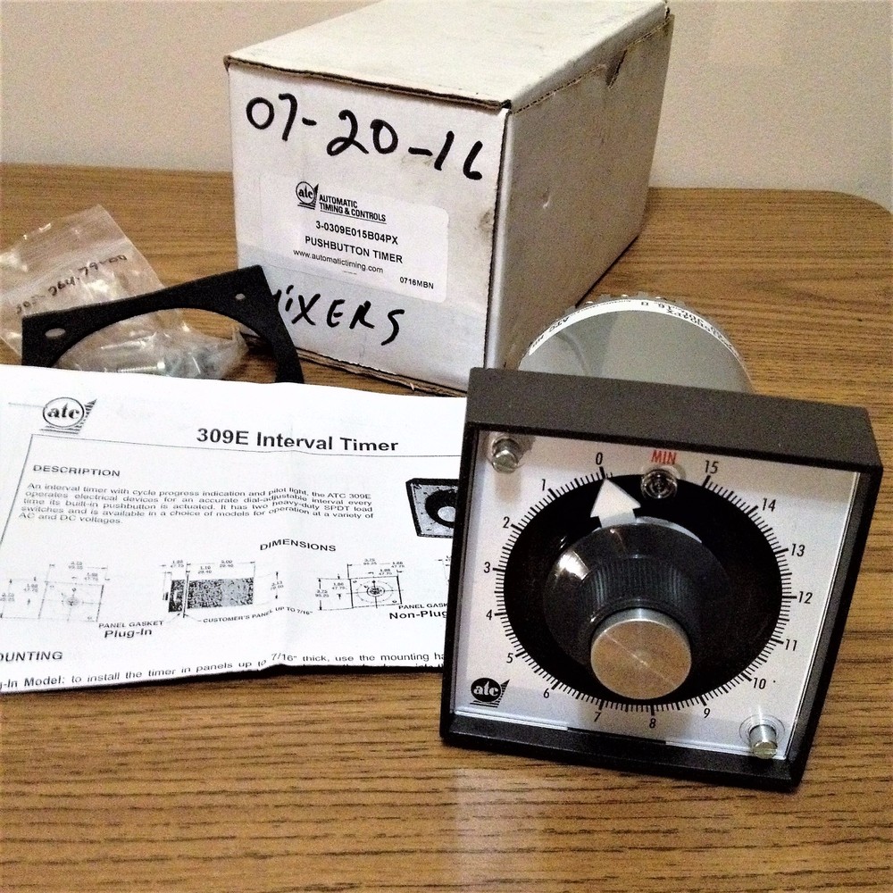 AUTOMATIC TIMING CONTROLS  3-0309E015B04PX / 240VAC / 0-15MIN TIMER