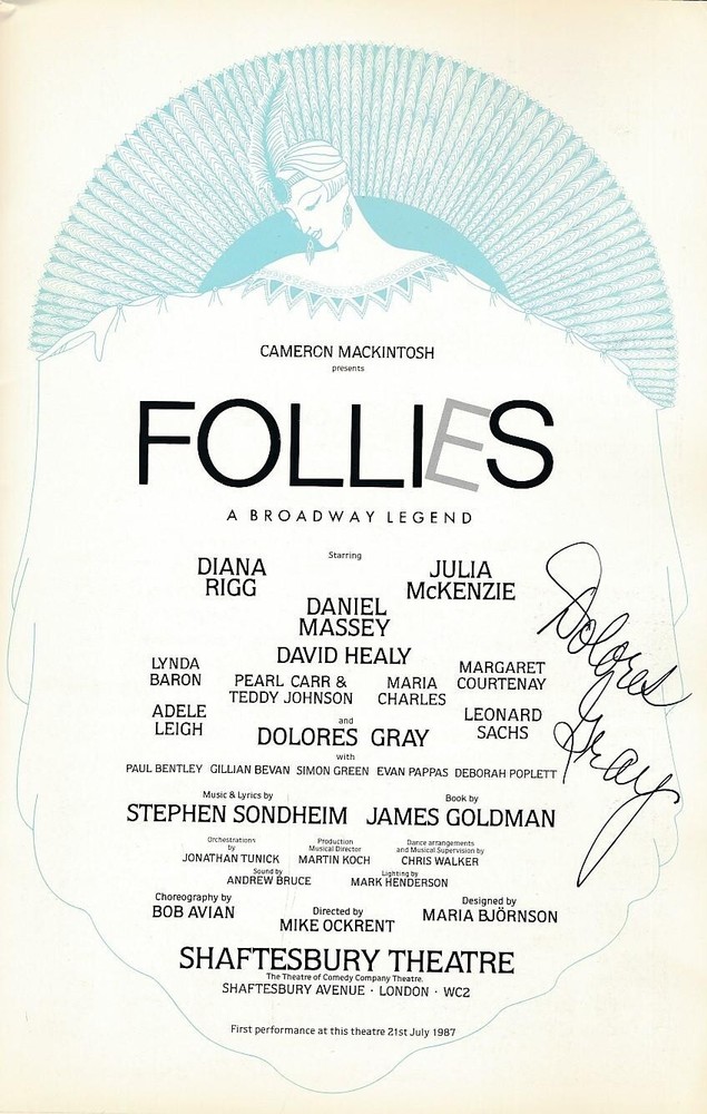 Dolores Gray- Signed Follies Program (Signed Twice)