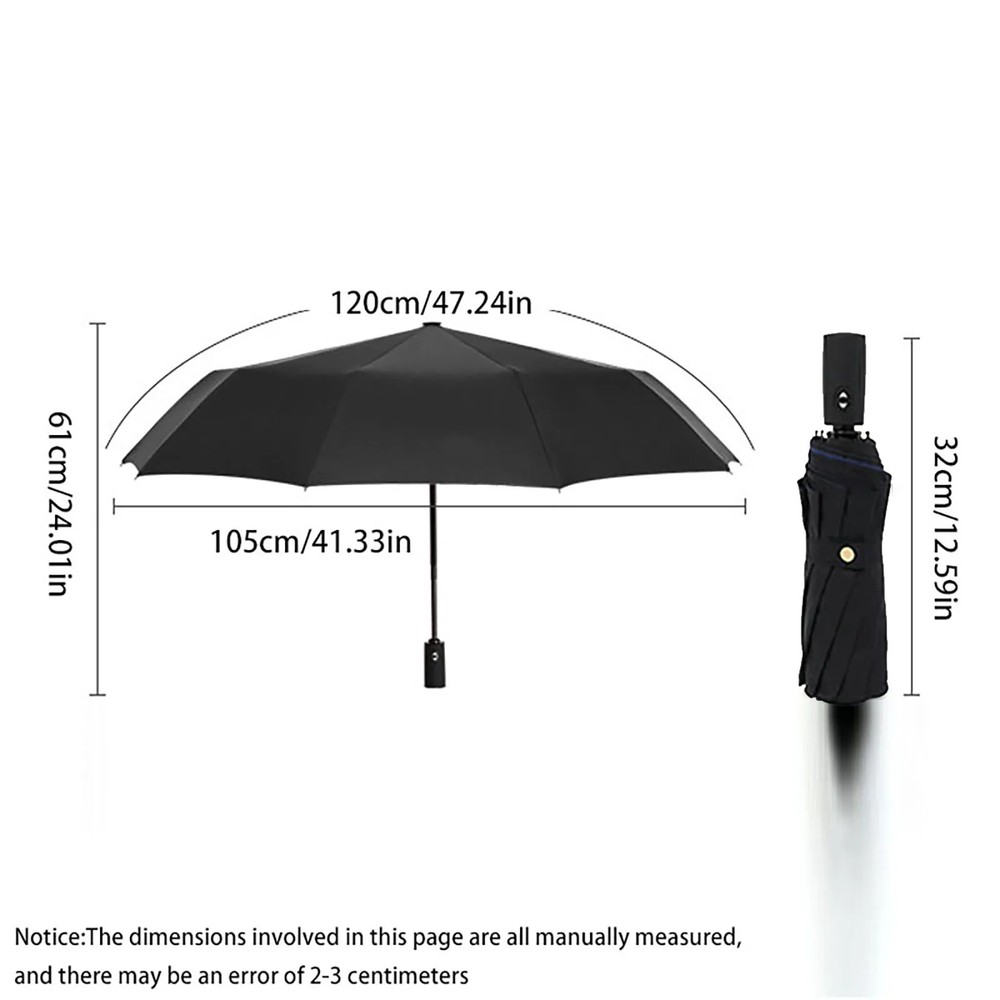 Large solid color one click automatic folding double-layer umbrella cloth umbrel
