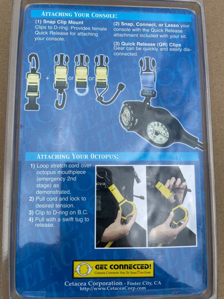 cetacea basic reef protector kit octo n gauge holder scuba spg