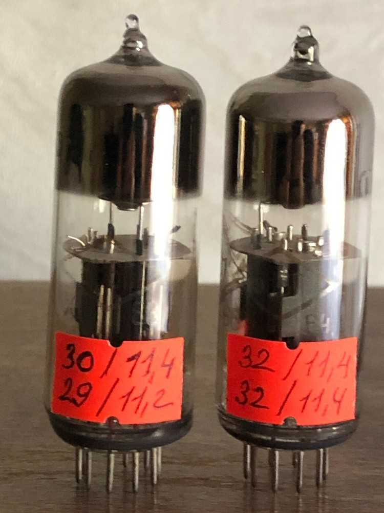 2x RARE FOTON 6N6P (5687, ECC99, E182CC) USSR DOUBLE TRIODE MATCHED PAIR #2