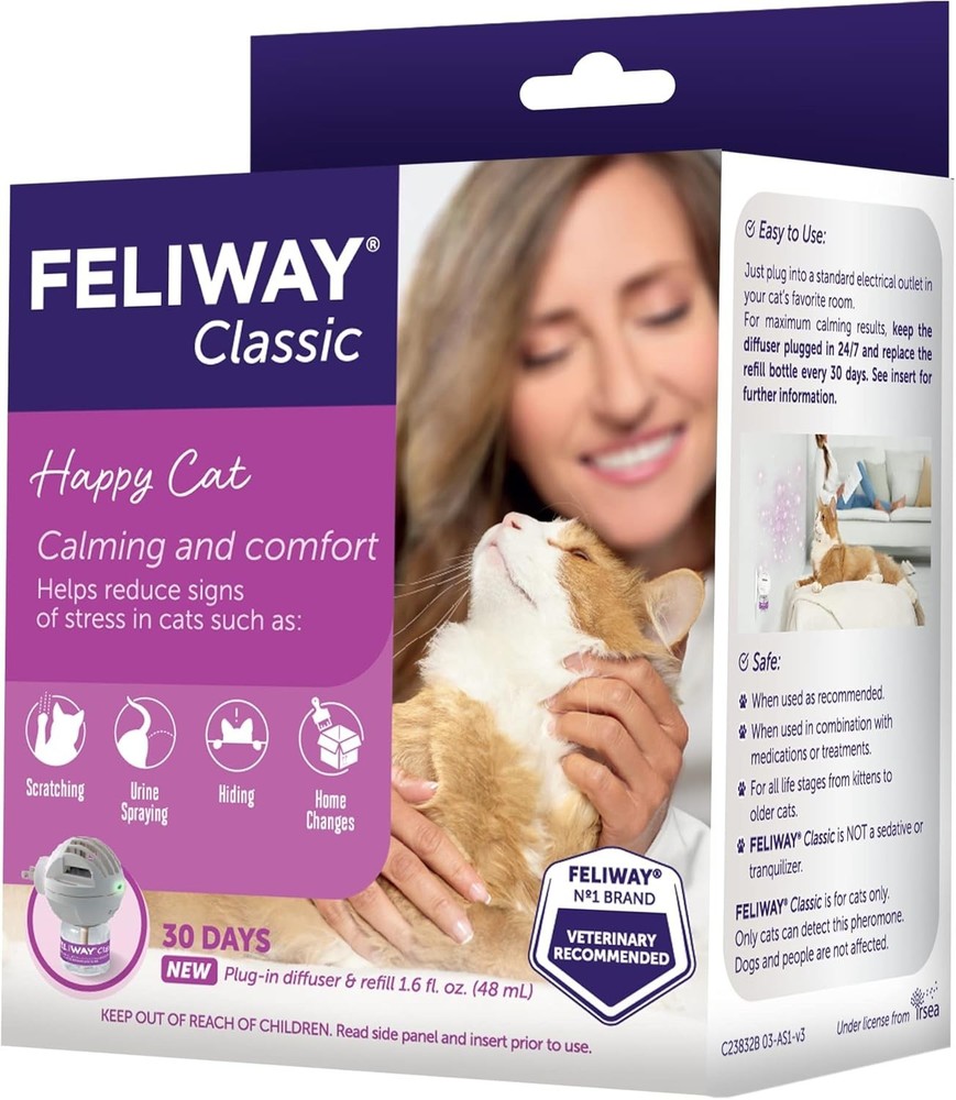 Classic Calming Pheromone Diffuser Kit for Cats & Kittens, 48ml - 30 Day Support