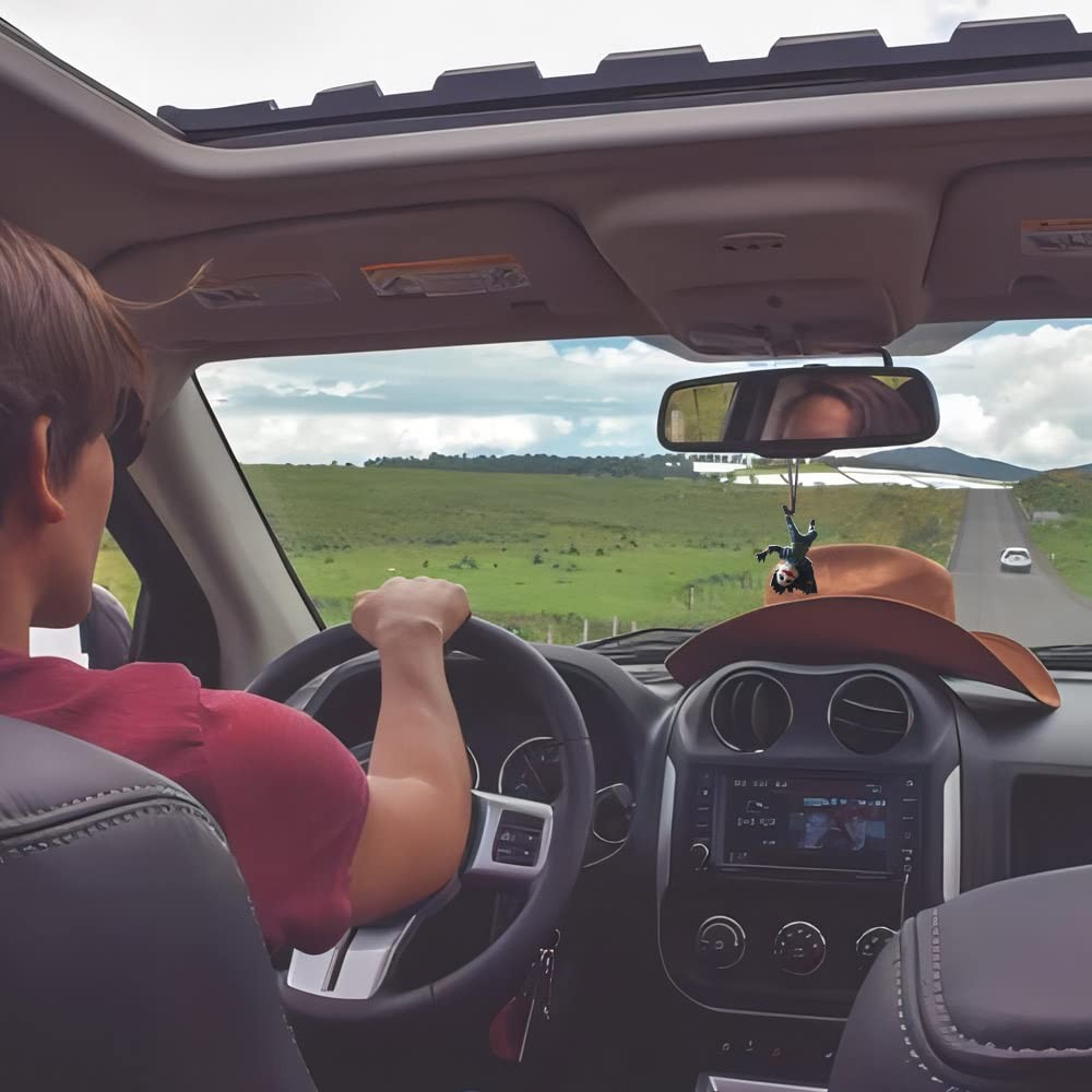 Cool Swing Ornament Upside Down Car Auto Rear View Mirror Hanging Decoration ...