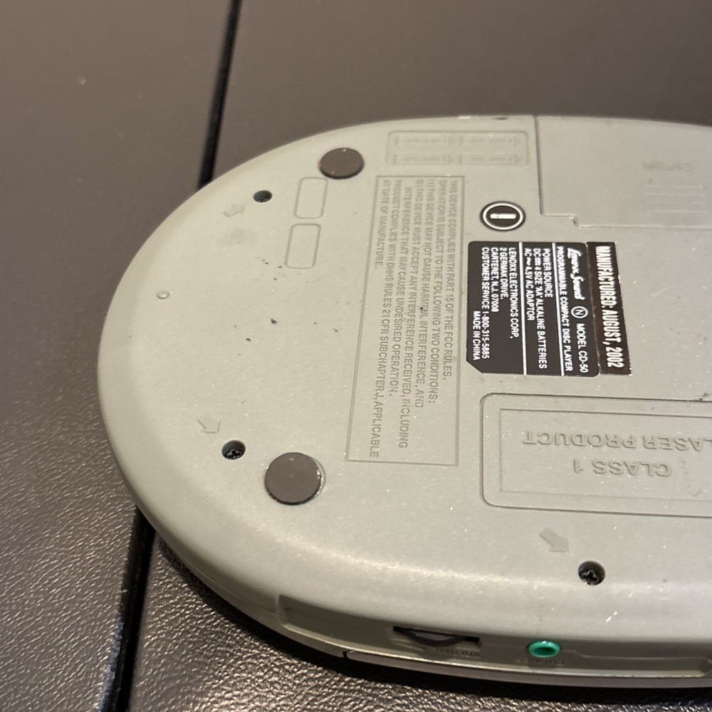 Lenoxx Sound CD-50 Portable CD Player Programmable With Repeat Power Tested