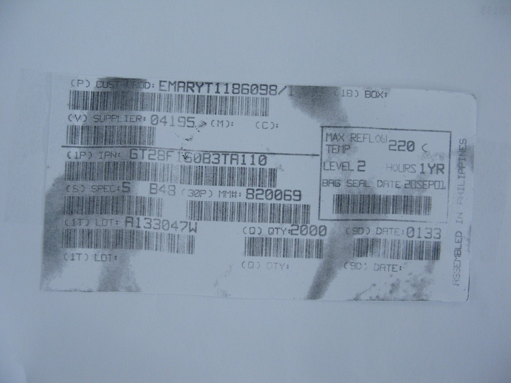 GT28F160B3TA110 INTEL 3 Volt ADVANCED BOOT BLOCK FLASH MEMORY SMART 3 16-MBIT
