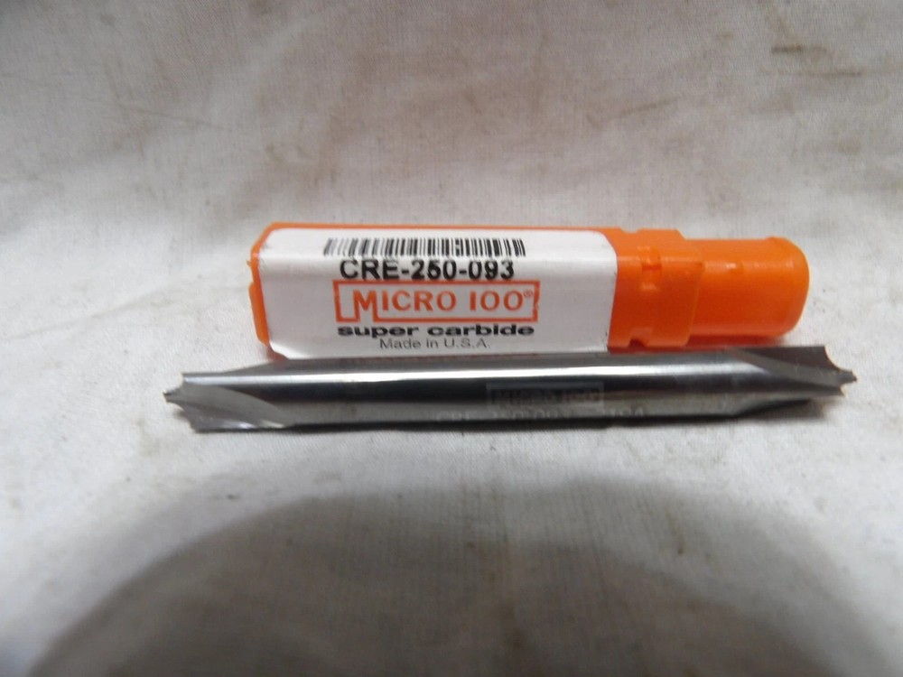 Micro 100 CRE-250-093 Solid Carbide Corner Rounding Double End Mill